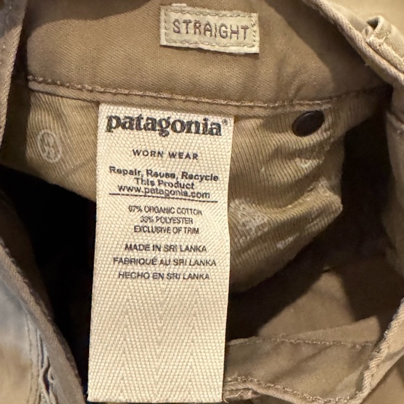 Men’s Organic Cotton Patagonia Iron Clad Straight Pants | Size 35 x 32 - Picture 4 of 7